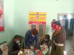 NSKFDC in collaboration with HLFPPT organized awareness cum health camp at Nagar Panchayat Campus Purkaji, District Muzaffarnagar,  Uttar Pradesh on 19.12.2020.