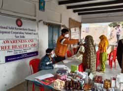 NSKFDC in collaboration with HLFPPT organized Awareness cum health camp on 23.12.2020 at Ramanpur, Hathras(Uttar Pradesh).