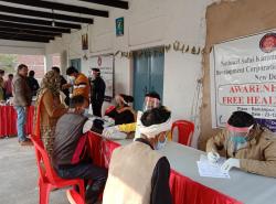 NSKFDC in collaboration with HLFPPT organized Awareness cum health camp on 23.12.2020 at Ramanpur, Hathras(Uttar Pradesh).